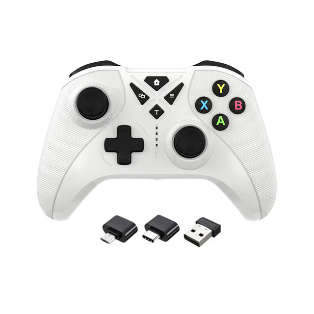Smart Rotating Button Low Latency pc 2.4g wireless controller vibration gamepad