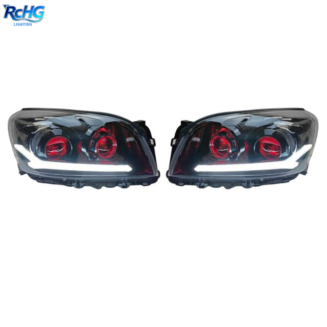 RCHG LED Headlight Assembly RAV4 2009-2012 Daytime Running Sequential Turn Signal Bi-LED Projector 4100K Neutral White OE