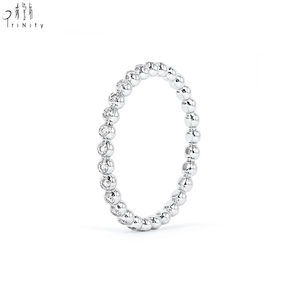 Anillo apilable de eternidad personalizado de alta calidad, anillo de oro blanco de 18 quilates con diamantes naturales para mujer, joyería fina para uso diario, venta al por mayor. - Product Image 3