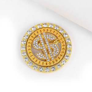 Alloy Rhinestone Lucky Draw 45mm US Dollar Turntable Personalized <b>Phone</b> Back Sticker US Dollar Rotating <b>Phone</b> Case <b>Accessories</b> - Product Image 2