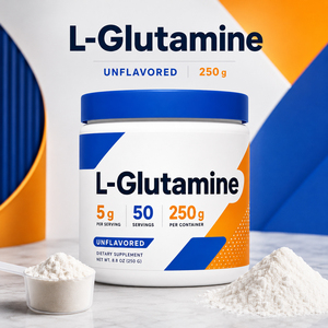 Poudre de L-Glutamine de Qualité Alimentaire Premium Personnalisée OEM/ODM Marque Privée Sans Produits Laitiers 250g Personnalisable Certifiée GMP Nourrissante - Product Image 3