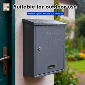 Buzón de Correo Exterior Moderno de Acero Antirrobo con Recubrimiento en Polvo, Buzones Residenciales de Pared con Cerradura - Product Image 4