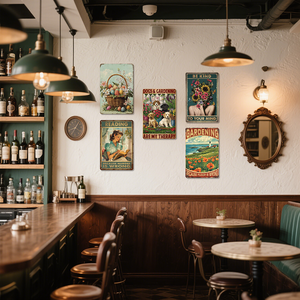 US Armazém Decorativo Tin Plate 20*30 cm Vintage Metal Sinais UV Impressão <span class=keywords><strong>American</strong></span> Scenery Tema Wall Metal Poster - Product Image 2