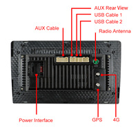 Lecteur DVD de voiture Android 12 TS7 1+16G 9 pouces pour autoradio universel, unité centrale audio, écran Carplay