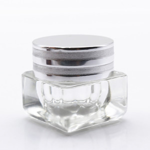 Frasco de Vidro Quadrado Luxuoso de <span class=keywords><strong>15g</strong></span> 30g Personalizado Vazio Transparente para Cosméticos com Tampa para Creme - Product Image 2