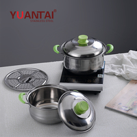 La marmite pliable de vapeur de 5 pièces d'approvisionnement direct d'usine place le Pot de vapeur de Couscous d'induction pour la cuisson