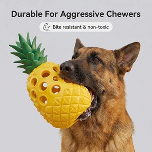 Juguete para Perros de Diseño Personalizado para Masticadores Agresivos, Razas Grandes, Piña de Goma Indestructible para Limpiar los Dientes (Gigante) - Product Image 5