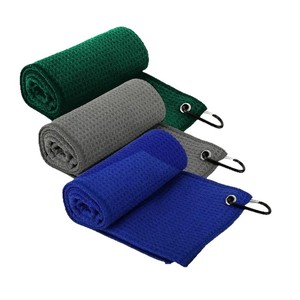 Serviette de nettoyage de golf personnalisable, motif gaufré, 40x60cm, portable, pour l'entretien des clubs - Product Image 2