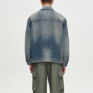 Nouvelle Veste Courte en Jean Tendance pour Homme – Style Urbain, Effet Vieilli et Délavé, 100% Coton Vintage - Product Image 5