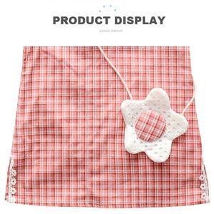 Robe d'été à carreaux à manches courtes de style Han chinois pour filles, Cheongsam - Product Image 5