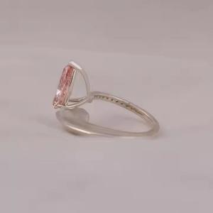 2024 Premium Luxury 18k Gold Silver Diamond Wedding Ring <b>Cushion</b> Cut Engagement Ring Solitaire Diamond Solitaire Ring for Women - Product Image 5