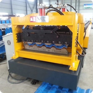 Tuile de toit en aluminium de contrôle de PLC faisant la machine avec la presse de vol et le dispositif de coupe - Product Image 3