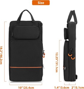 Échantillon gratuit, poignées de transport en cuir personnalisées, étui de rangement de luxe pour baguettes de batterie, sac de baguettes de batterie portable pour cadeau - Product Image 4