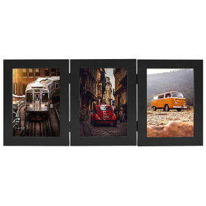 Đứng theo chiều dọc trên máy tính để bàn hoặc bảng trên ba bản lề khung hình hiển thị Ba ảnh 4x6 - Product Image 3
