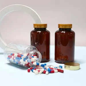 Sağlıklı bakım ambalaj için 500ml sprey folyo bantlama kap özel renk toptan boş etiket plastik hap ilaç şişesi