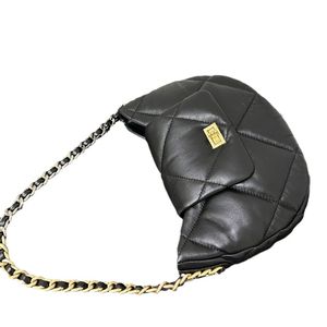 Đa năng thời trang kim cương da cừu nửa mặt trăng thiết kế một Vai Tote ví và túi xách với dây đeo chuỗi - Product Image 1