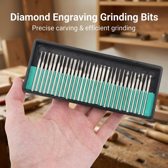 Elecroplate Diamond Mounted Points Stone 100/150/200 Carbide Burr Set Diamond Mounted Points