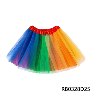 पेसमेनर इंद्रधनुष तुले स्कर्ट-गर्व महीने रंगीन स्तरित तुले स्कर्ट - Product Image 5