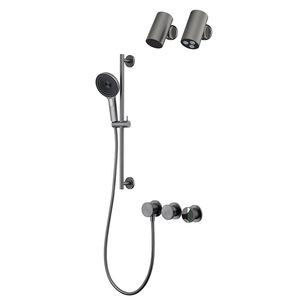 Ensemble <span class=keywords><strong>de</strong></span> <span class=keywords><strong>douche</strong></span> mural encastré multifonction en cuivre, <span class=keywords><strong>mitigeur</strong></span> <span class=keywords><strong>de</strong></span> <span class=keywords><strong>douche</strong></span> gris anthracite <span class=keywords><strong>de</strong></span> luxe pour salle <span class=keywords><strong>de</strong></span> bain, avec jets d'eau froide et chaude - Product Image 1