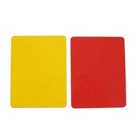 Cartes d'arbitre de football en PVC personnalisées avec logo imprimé pour les matchs de football mondiaux, cartes de réprimandation rouge et jaune