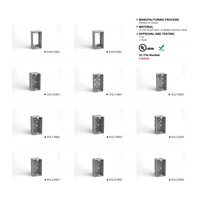 Boîtier de jonction électrique extérieur étanche à la poussière IP65 en métal, simple ou multi-gang, carré ou octogonal, en acier galvanisé avec support de barre