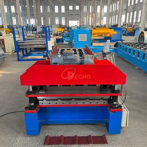 880 высокоскоростная полностью автоматическая индивидуальная Однослойная трапециевидная железная листовая машина для формовки черепицы с 5 ребер - Product Image 2