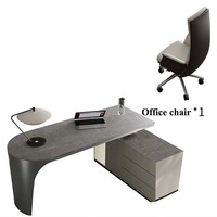 Mobilier de bureau de gestion de luxe bureau de travail bureau de patron au design moderne ensemble de bureau de direction table de bureau avec chaise