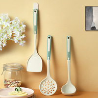 MANJIA Ensemble d'ustensiles de cuisine résistants aux hautes températures Louche à soupe en silicone Écumoire à fente Turner Ustensiles de cuisine