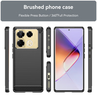 2025 pour Infinix Note 40 Pro + / 4G / 5G / 4G luxe mince en Fiber de carbone peau souple TPU antichoc arrière coque de téléphone