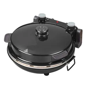 Anbolife professional pizza maker multi-function home use 32cm pizza pan portable pizza oven electric with double heating