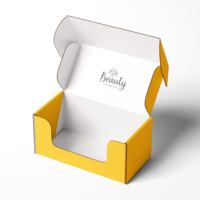 Conception gratuite Logo personnalisé rose recyclable ondulé Mailer carton emballage de papier boîte postale d'expédition pour cosmétique