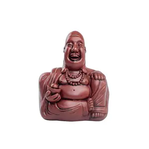 2024 מוצר חדש אצבע אמצעית קישוטי מייטריה פסל בודהה סמיילי בודהה לקישוט בעבודת יד