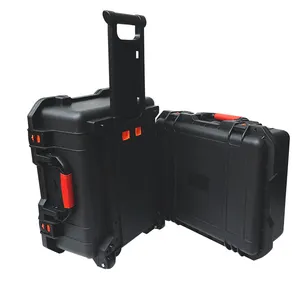 CHY-9436B большой размер ABS Материал Черный Цвет Жесткий пластиковый Чехол для оборудования с колесами пластиковый инструмент чемодан тележка