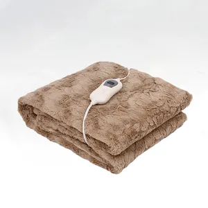 100% Polvester Soft microplush washable electric blanket