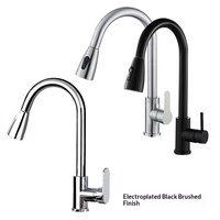 Robinet de cuisine en acier inoxydable 304 avec cartouche céramique, monotrou, extractible télescopique, eau froide et chaude, vente en gros usine