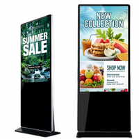 Layar Video Wall LCD Vertikal 55-inci Full Color, Versi Jaringan Android, Signage Digital Komersial Definisi Tinggi