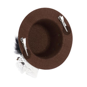 การเผาไหม้เครื่องแต่งกายผู้ชายหมวกสตีมพังค์ขนาดเล็กคลิปผมพังก์เครื่องประดับแบบกอธิค - Product Image 6