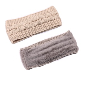 Bandeaux de sports d'automne et d'hiver européens et américains plus <span class=keywords><strong>cache</strong></span>-oreilles chauds tricotés en polaire - Product Image 6