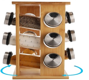 Porte-<span class=keywords><strong>épices</strong></span> en bambou Pot Tour rotative Porte-<span class=keywords><strong>épices</strong></span> en bois de bambou Organisateur d'<span class=keywords><strong>épices</strong></span> Cuisine moderne <span class=keywords><strong>Étagère</strong></span> <span class=keywords><strong>à</strong></span> condiments Tournant - Product Image 5