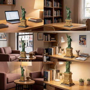 Statue <span class=keywords><strong>de</strong></span> la Liberté New York Amérique Mini Blocs <span class=keywords><strong>de</strong></span> <span class=keywords><strong>Construction</strong></span> Architecturaux Célèbre Monument Urbain Modèle Briques Jouet pour Enfants et Adultes - Product Image 2