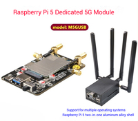 M5GUSB Raspberry Pi 5 Module 5G dédié Plug & Play gratuit Boîtier 2-en-1 Linux OS Carte de développement PCIe 64 bits