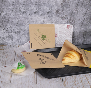 Bolsas de Papel Kraft Antigrasa para Comida para Llevar, Bolsas Abiertas para Doner <span class=keywords><strong>Kebab</strong></span>, Bolsas Desechables Personalizadas para Envolver Hamburguesas - Product Image 3