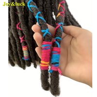 Perruque chapeau de baseball tressée pour femme de 18 pouces, dreadlocks synthétiques avec accents colorés, chapeau ajustable, longues tresses torsadées au crochet
