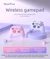 Control Inalámbrico para Juegos Shanwan Q34 Pro con Joystick Hall Trigger para Switch/PC/iOS/PS4/Android, Gamepad con Doble Motor de Vibración