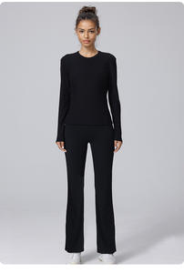 Pantalones de yoga microelásticos de cintura alta para correr, sensación de segunda piel, estilo Joker, moda deportiva, fitness, casual, cintura elástica que realza el abdomen. - Product Image 3