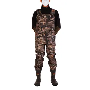 사냥 및 낚시 카모 디자인을위한 2024 남자의 방수 위장 도랑 도매 장화
