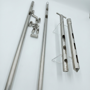 Tige d'échantillonnage multi-zones en acier inoxydable avec poignée en T pour la collecte de poudres granulaires, destinée aux tests de qualité des matériaux industriels - Product Image 1