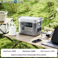 LECOOVO B600S 1200W 1134Wh Centrale Électrique Portable Générateur Solaire Charge Sans Fil Lithium-Ion Démarreur d'Urgence Alimentation de Secours Camping Maison
