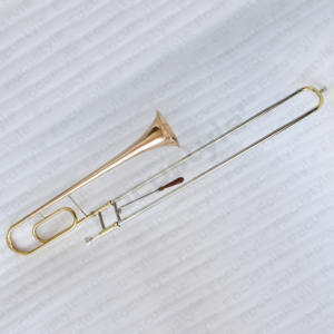 FOCUS Trombone arrière de haute qualité avec coulisses intérieures et extérieures en laiton doré, nickel et argent Trombone F Tone - Product Image 1