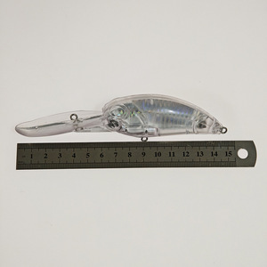 Leurre de pêche flottant ABS non peint de 15 cm 38,6 g, leurre à manivelle, gros leurre à lèvre carrée, leurre de traîne en eau salée, leurre dur pour rivière et lac BIY - Product Image 5